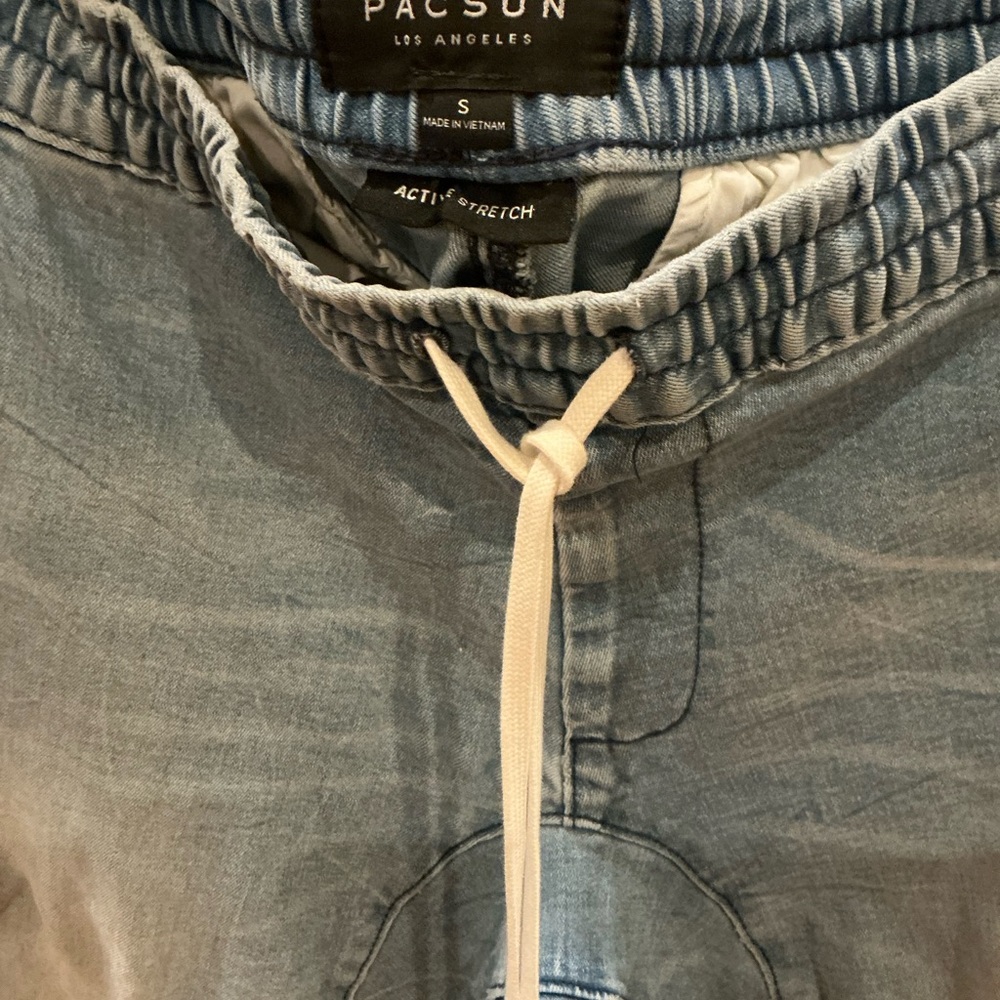 PacSun Denim Blue Joggers with Drawstring